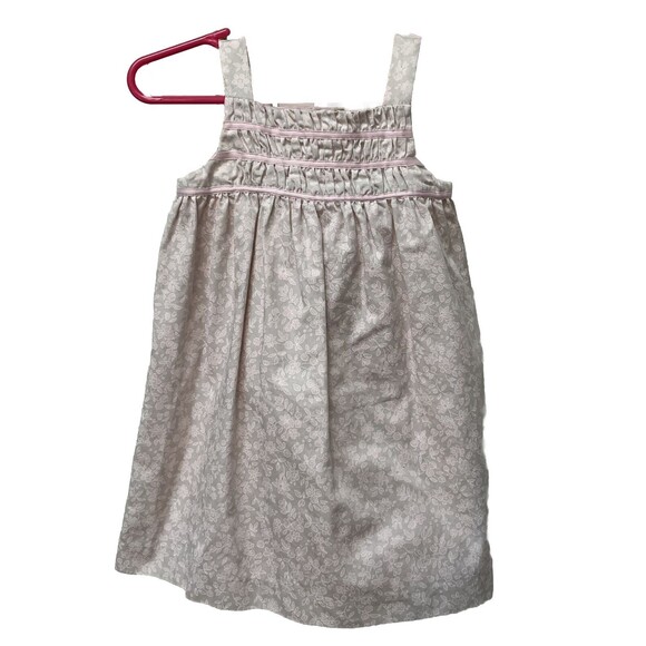 Janie & Jack Smocked Floral Pink Jumper Dress Cotton Girls Sz 6 to 12 Mths - Picture 1 of 5